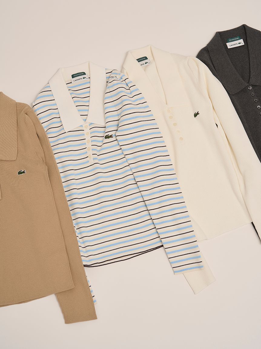 LACOSTE/ポロリブニット(ニット)｜トップス｜SNIDEL(スナイデル)の通販