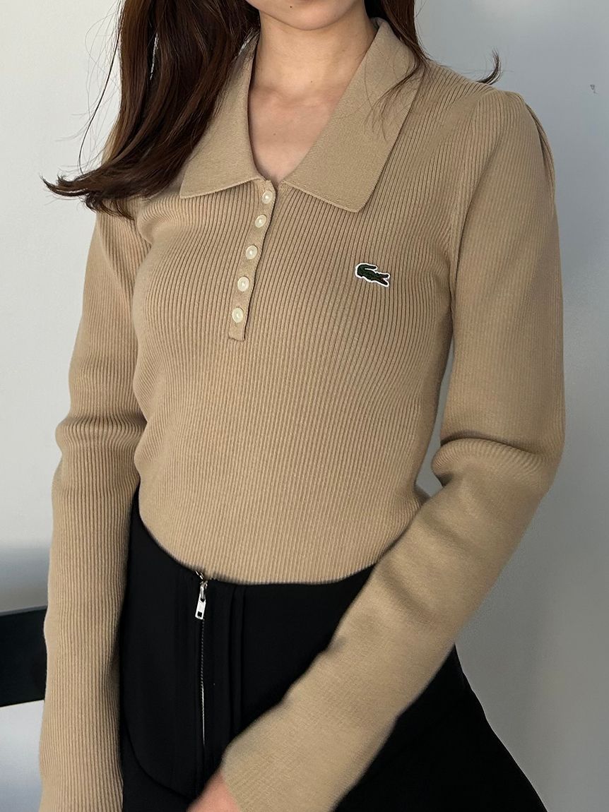 LACOSTE/ポロリブニット(ニット)｜トップス｜SNIDEL(スナイデル)の通販