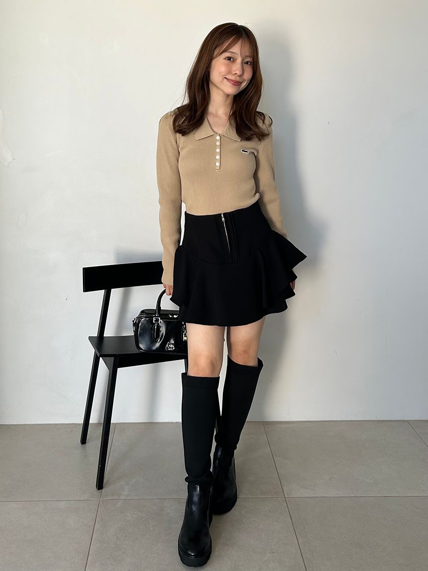 LACOSTE/ポロリブニット(ニット)｜トップス｜SNIDEL(スナイデル)の通販