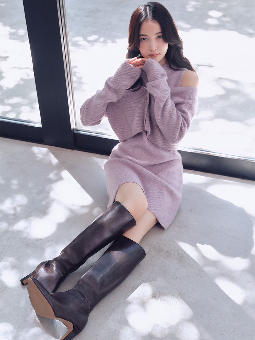 【SNIDEL】ラクーンジュイニットカーデコート 新品 SNIDEL ラクーンジュイニットカーデコート コートラボ