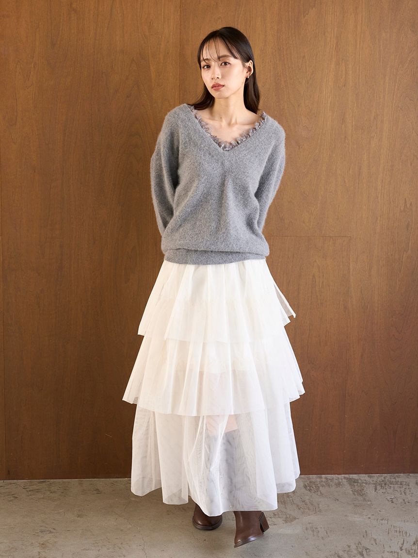 【新品未使用】SNIDEL スナイデル　ラクーン衿レースプルオーバー snidel ラクーン衿レースプルオーバー - メルカリ