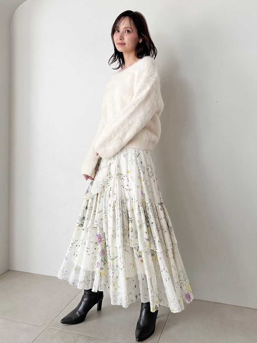 HIGH QUALITY】スリアルパカVネックプルオーバー(ニット)｜トップス