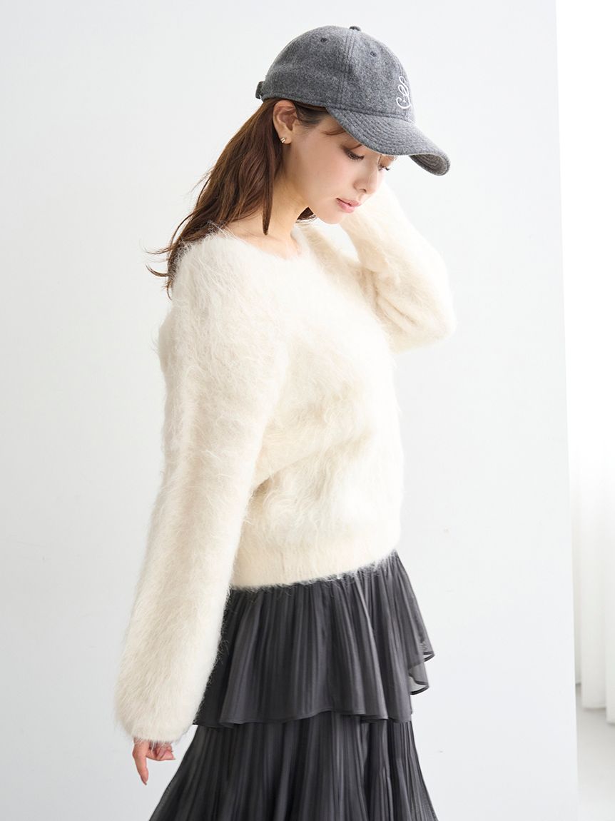 HIGH QUALITY】スリアルパカVネックプルオーバー(ニット)｜トップス