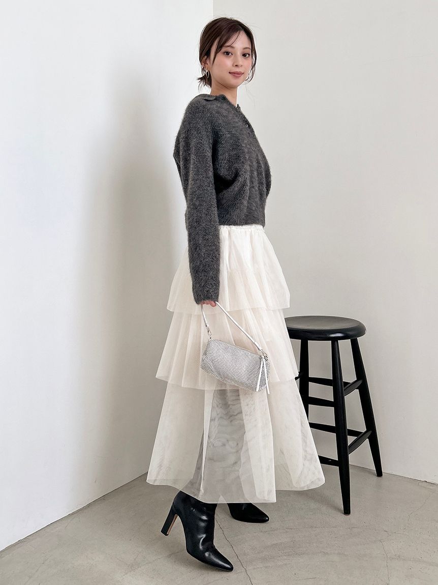 snidel 【HIGH QUALITY】フォックスカシミヤニットポロ HIGH QUALITY】フォックスカシミヤニットポロ(ニット)｜トップス