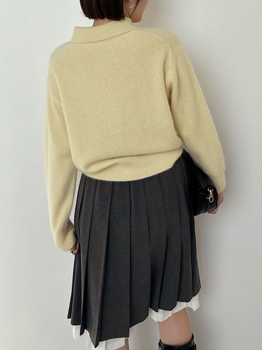 HIGH QUALITY】フォックスカシミヤニットポロ(ニット)｜トップス