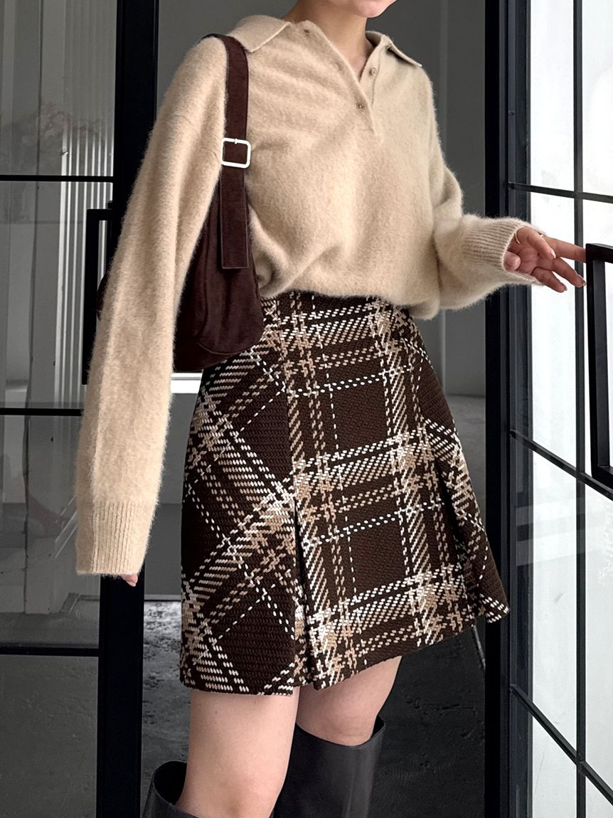 SNIDEL 【HIGH QUALITY】フォックスカシミヤニットポロ HIGH QUALITY】フォックスカシミヤニットポロ(ニット)｜トップス