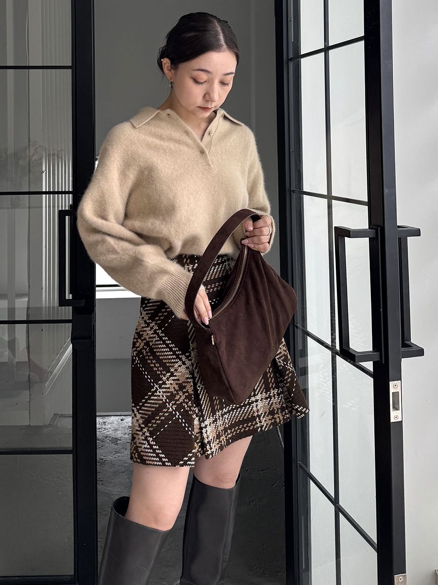 HIGH QUALITY】フォックスカシミヤニットポロ(ニット)｜トップス