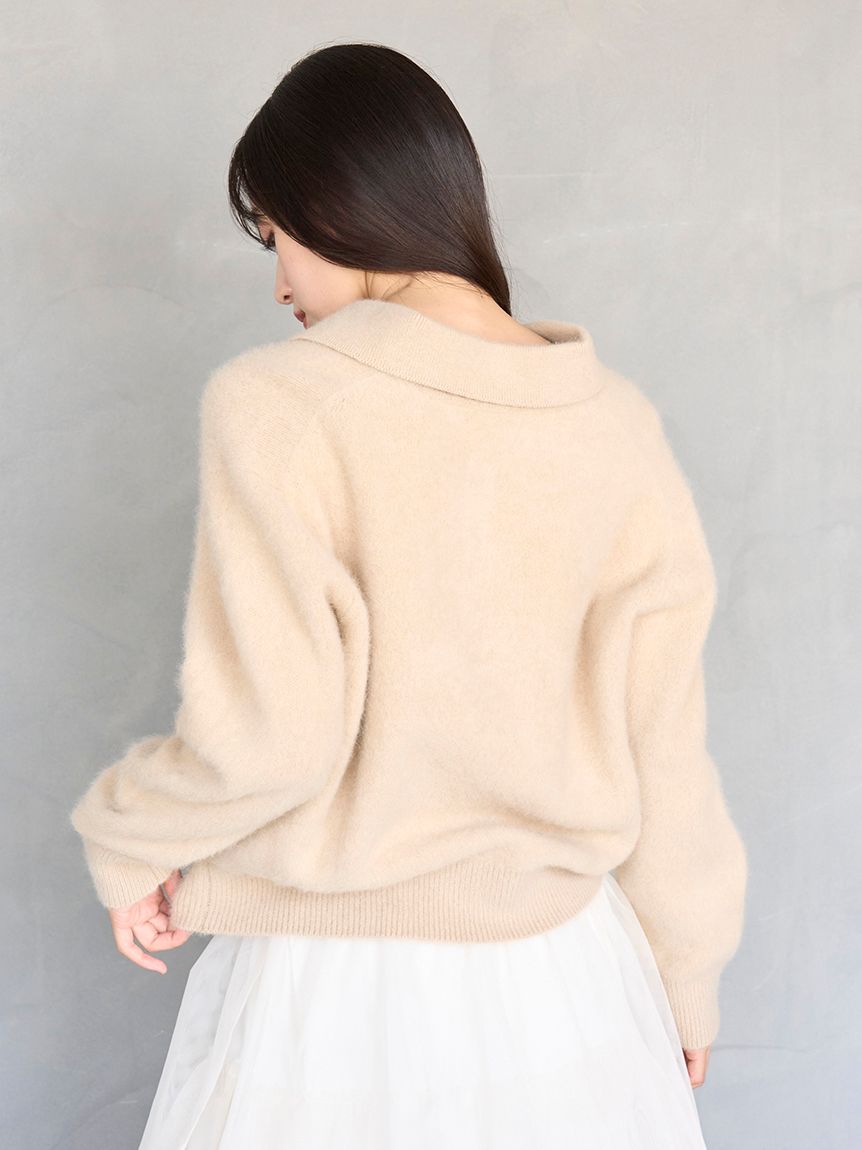 SNIDEL 【HIGH QUALITY】フォックスカシミヤニットポロ HIGH QUALITY】フォックスカシミヤニットポロ(ニット)｜トップス