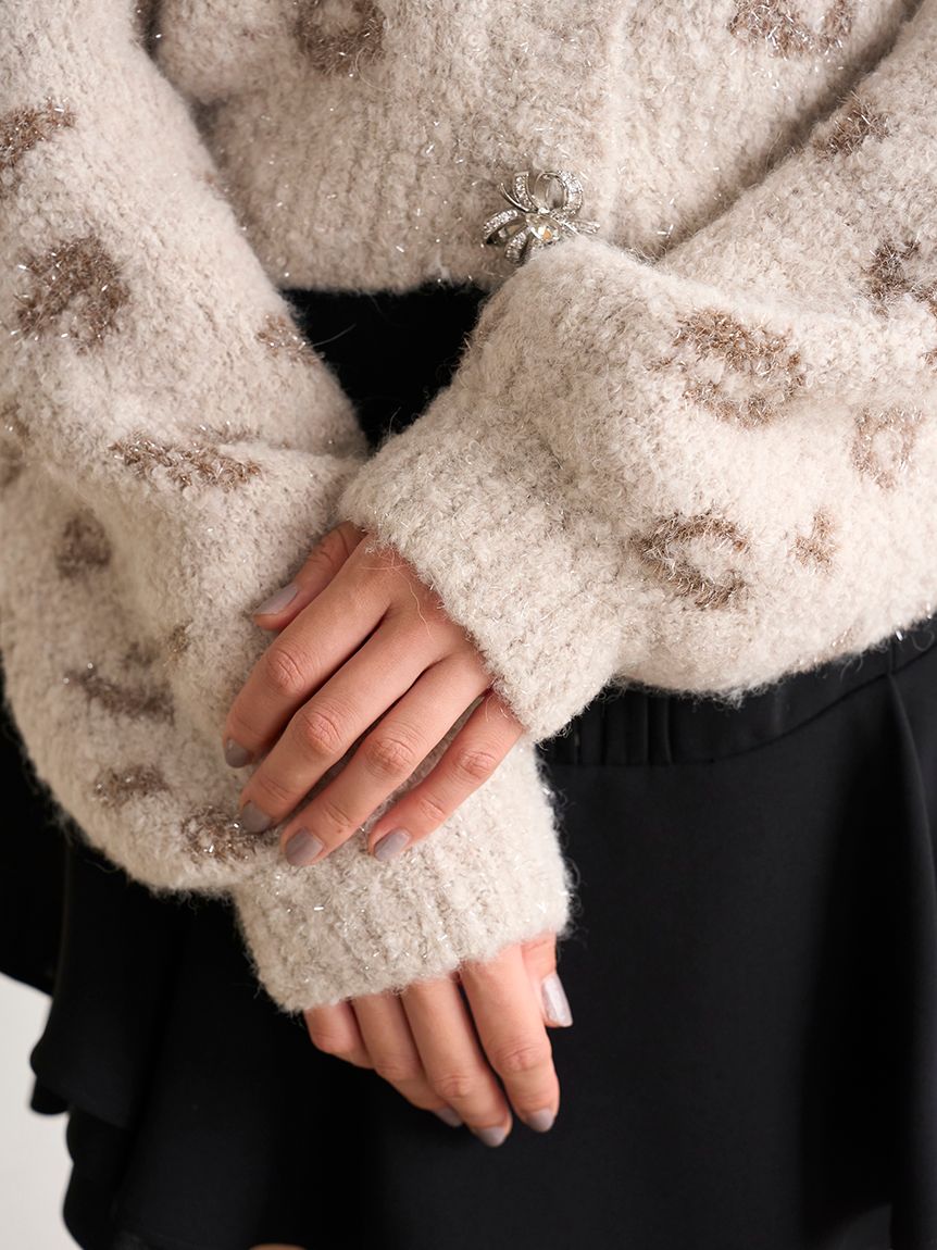 snidel ビジューリボンショートカーディガン ビジューリボンショートカーディガン(カーディガン)｜トップス｜SNIDEL