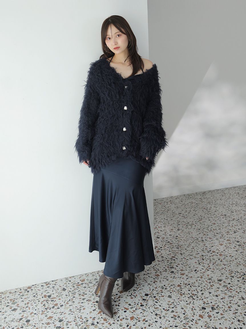 rara 新品 SNIDEL スナイデル シャギーカーディガン IVR SNIDEL スナイデル シャギーカーディガン IVR アイボリー