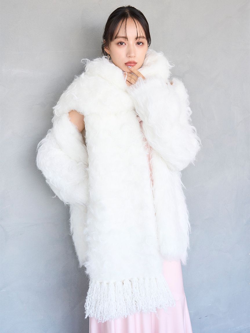 シャギーカーディガン IVR アイボリー シャギーカーディガン(カーディガン)｜トップス｜SNIDEL