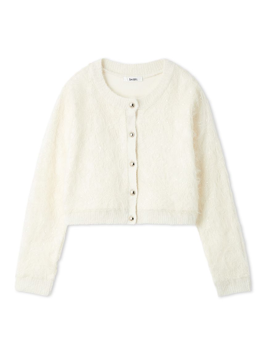スナイデル SNIDEL レースボウタイカーディガン ホワイト 未使用品 スナイデル SNIDEL レースボウタイカーディガン ホワイト 未使用品