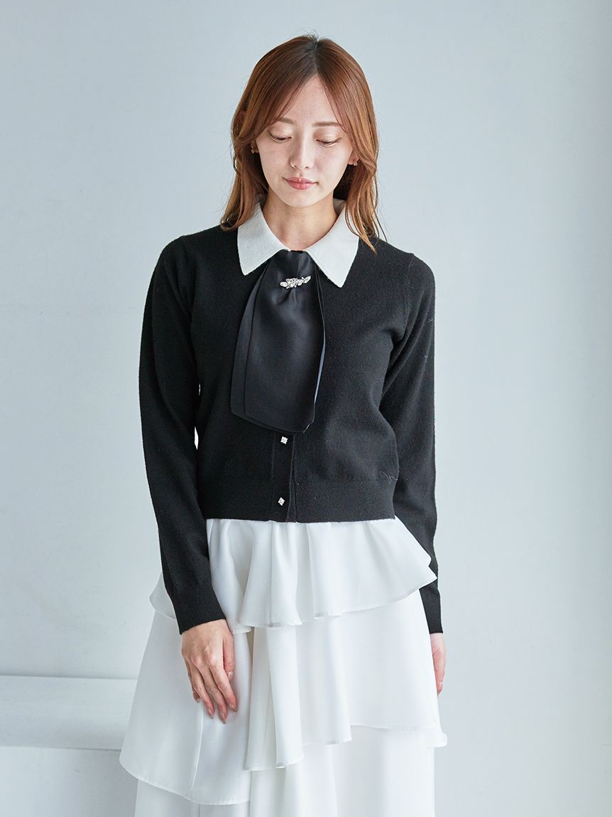 タイ付きビジューカーディガン(カーディガン)｜トップス｜SNIDEL