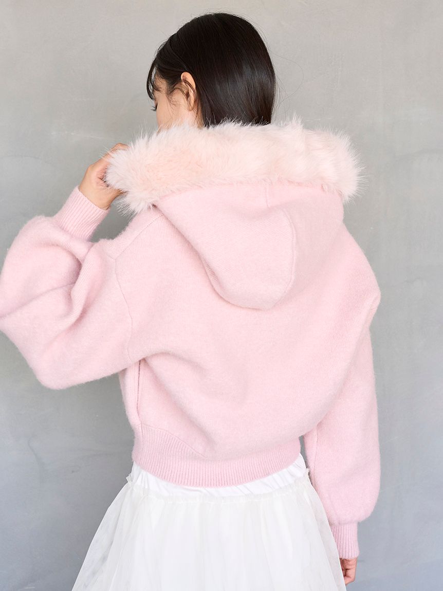 Sustainableファー付きニットパーカー(ニット)｜トップス｜SNIDEL