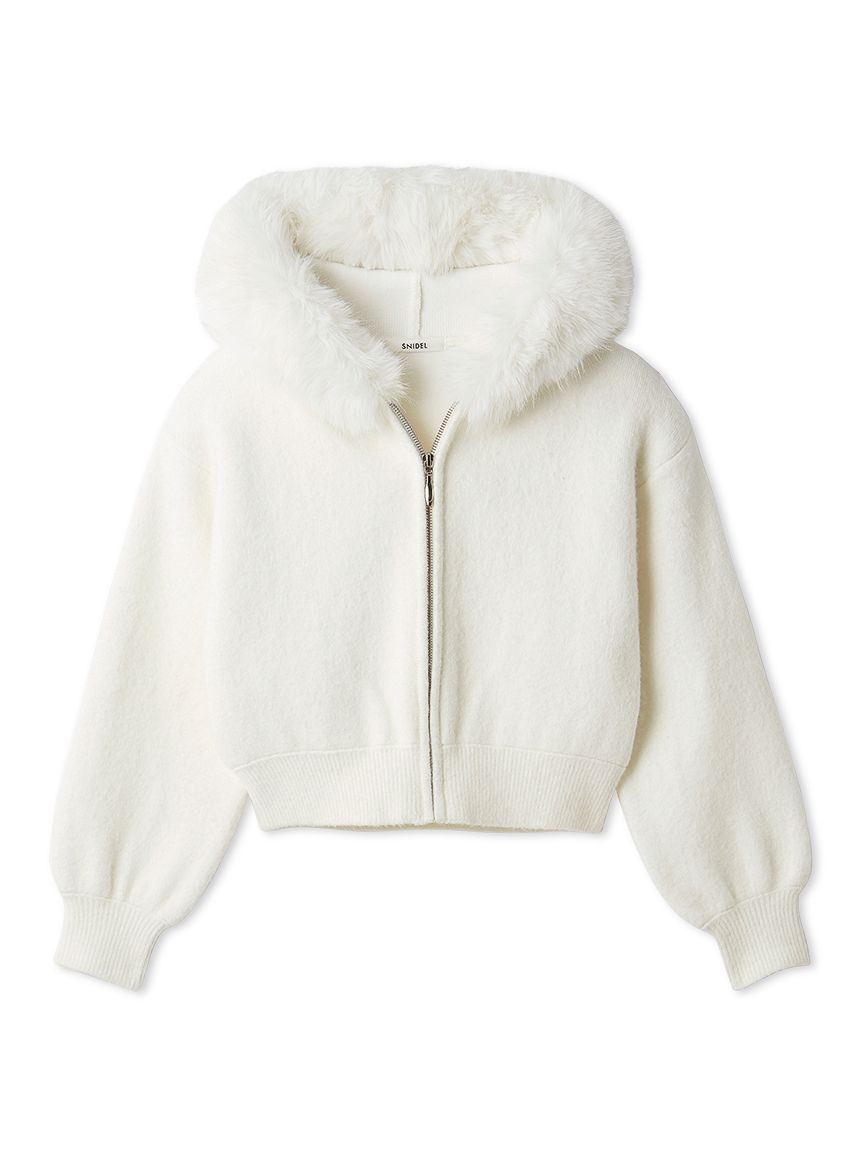 Sustainableファー付きニットパーカー(ニット)｜トップス｜SNIDEL