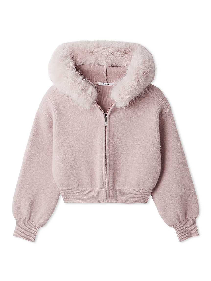 Sustainableファー付きニットパーカー(ニット)｜トップス｜SNIDEL
