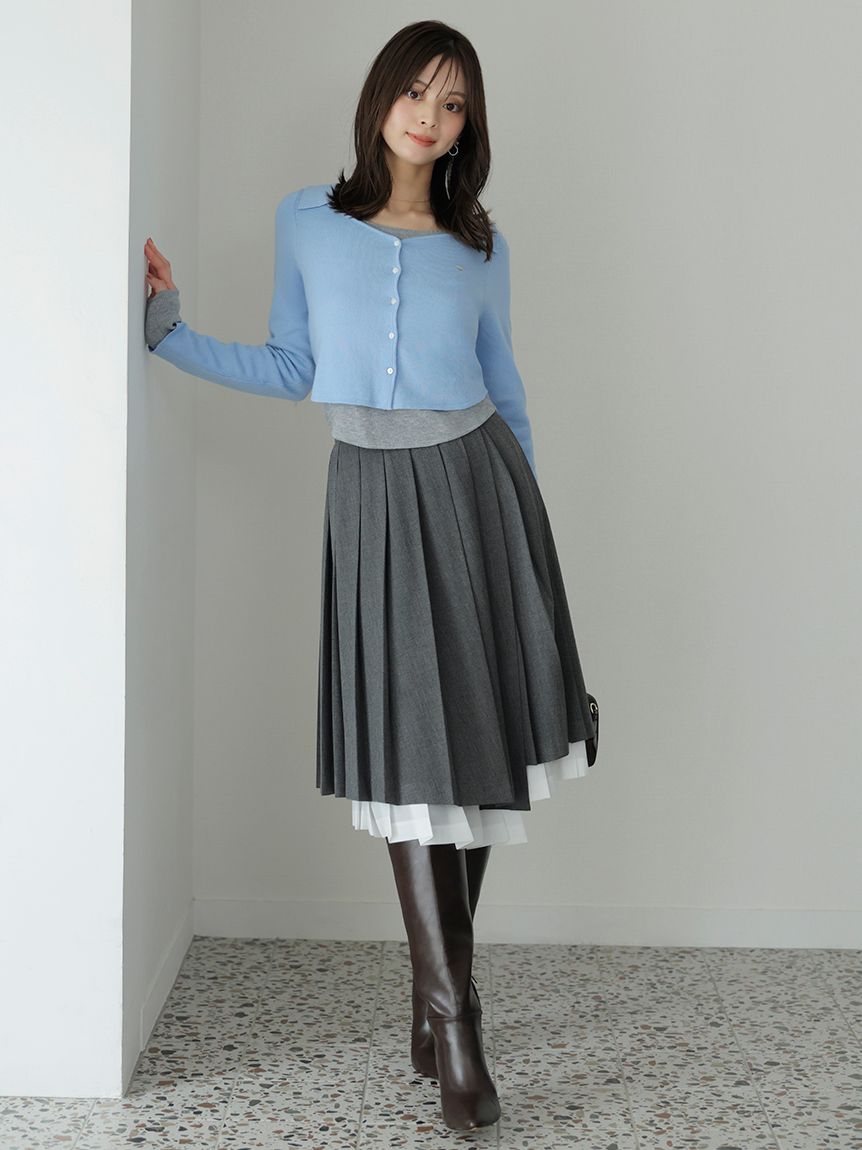 Sustainableレイヤードニットプルオーバー(ニット)｜トップス｜SNIDEL