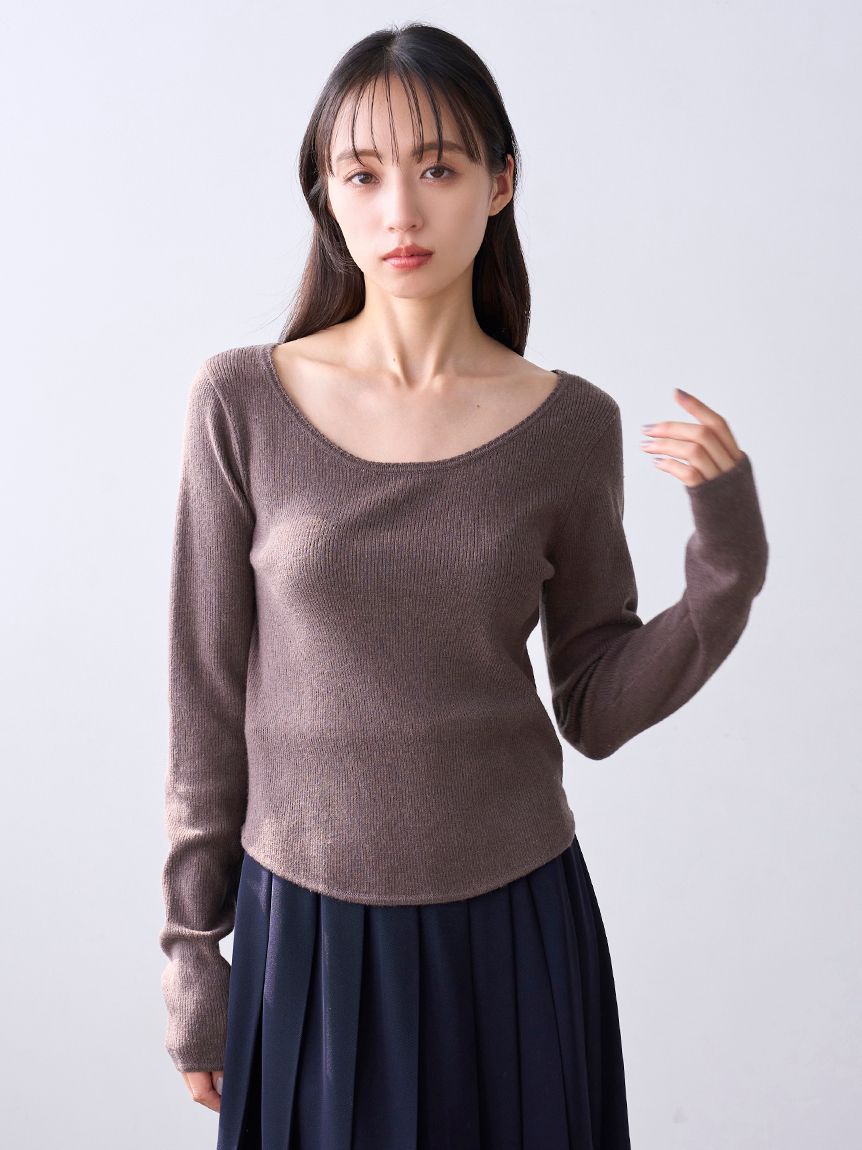 Sustainableレイヤードニットプルオーバー(ニット)｜トップス｜SNIDEL