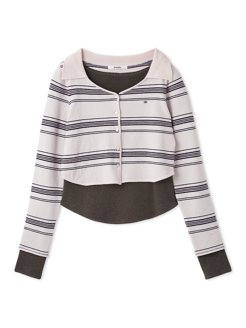 Sustainableレイヤードニットプルオーバー(ニット)｜トップス｜SNIDEL