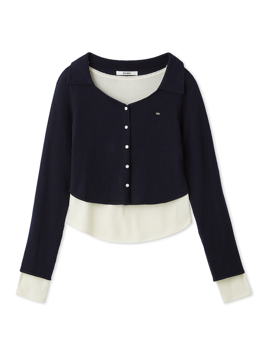 Sustainableレイヤードニットプルオーバー(ニット)｜トップス｜SNIDEL