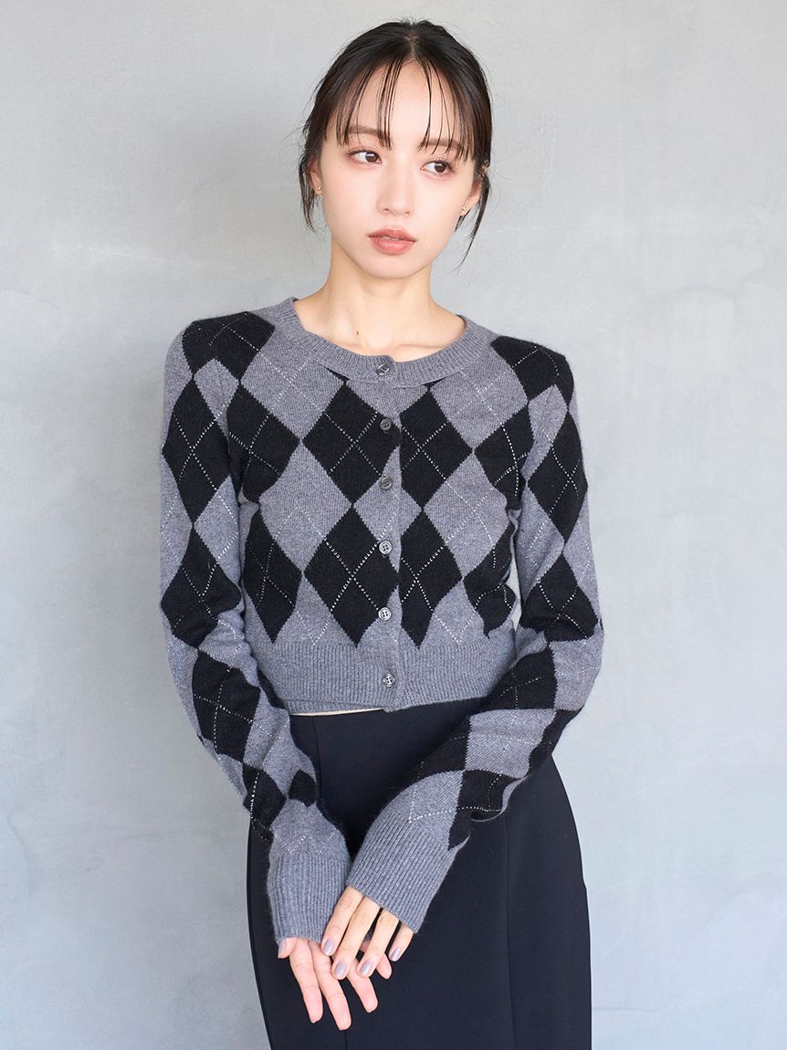 【SNIDEL】 アーガイルニットアンサンブル 新品 アーガイルニットアンサンブル(ニット)｜トップス｜SNIDEL(スナイデル