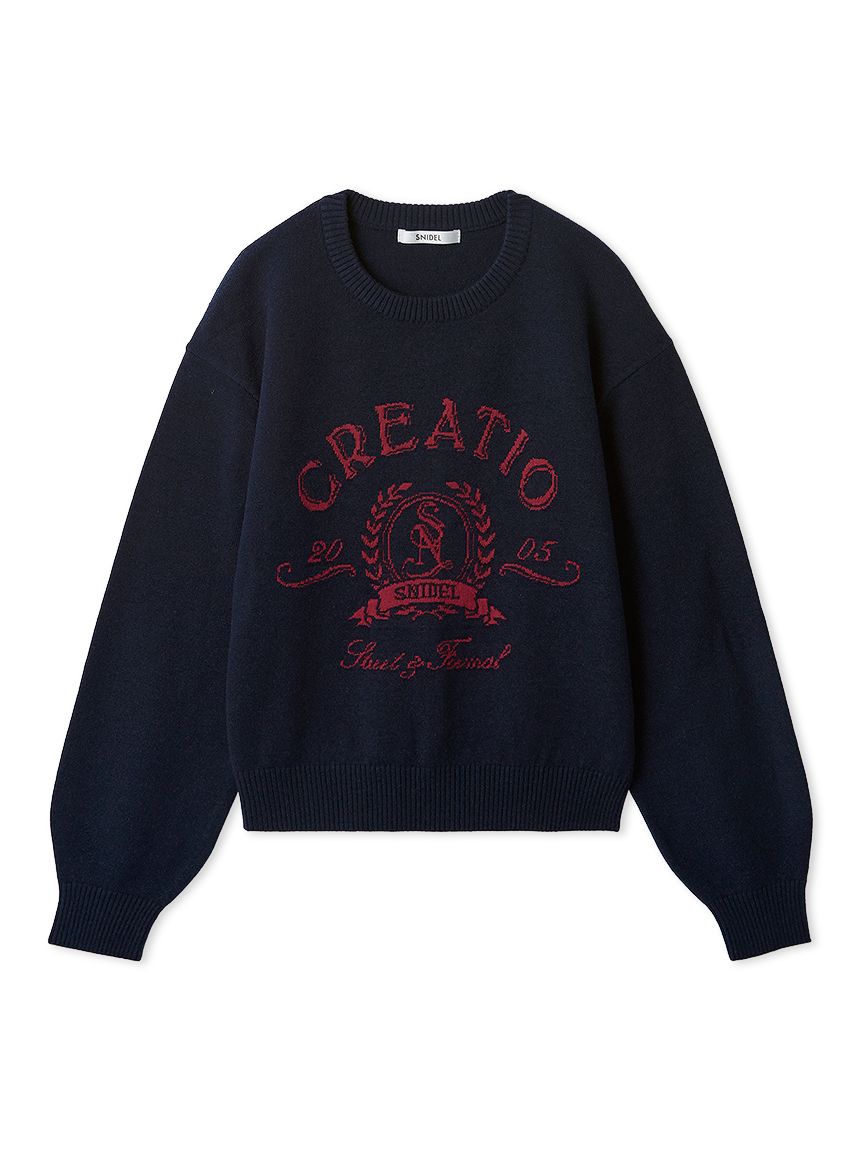 エンブレムロゴニットプルオーバー(ニット)｜トップス｜SNIDEL