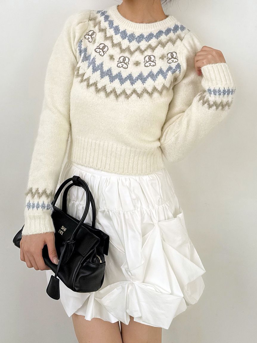 Sustainableノルディックニットプルオーバー(ニット)｜トップス