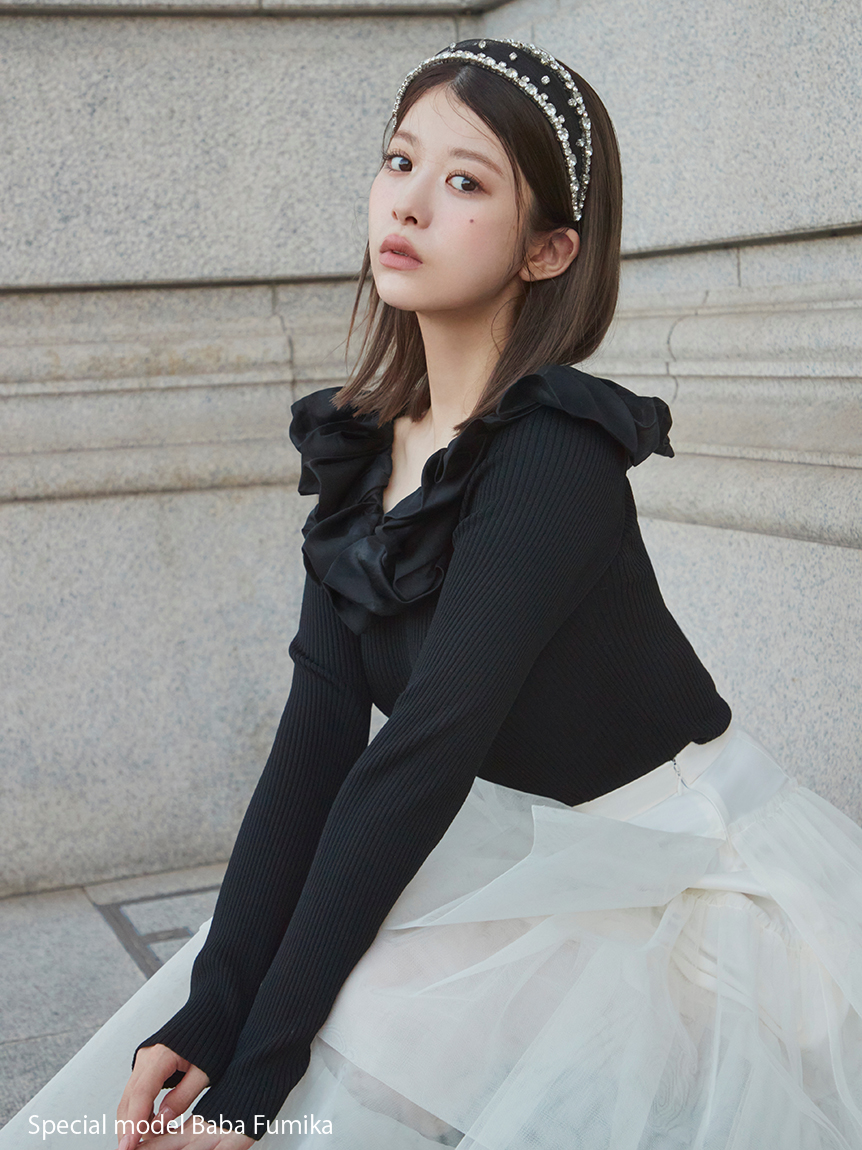 シアーフリルニットプルオーバー(ニット)｜トップス｜SNIDEL