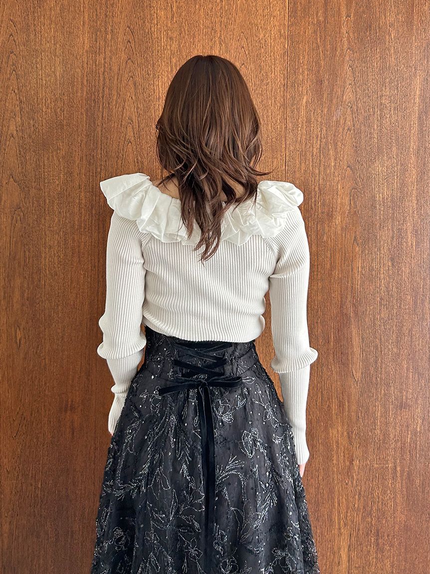 シアーフリルニットプルオーバー(ニット)｜トップス｜SNIDEL