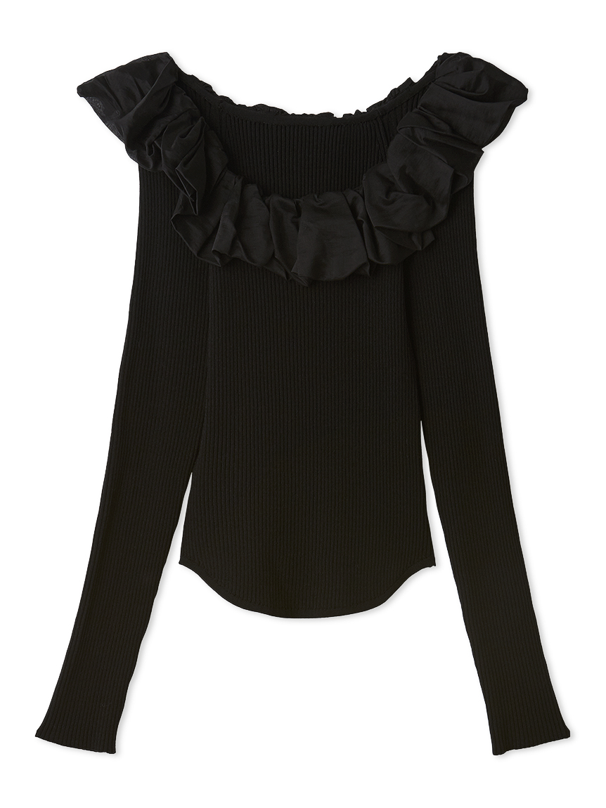 シアーフリルニットプルオーバー【カンヘウォン着用】(ニット