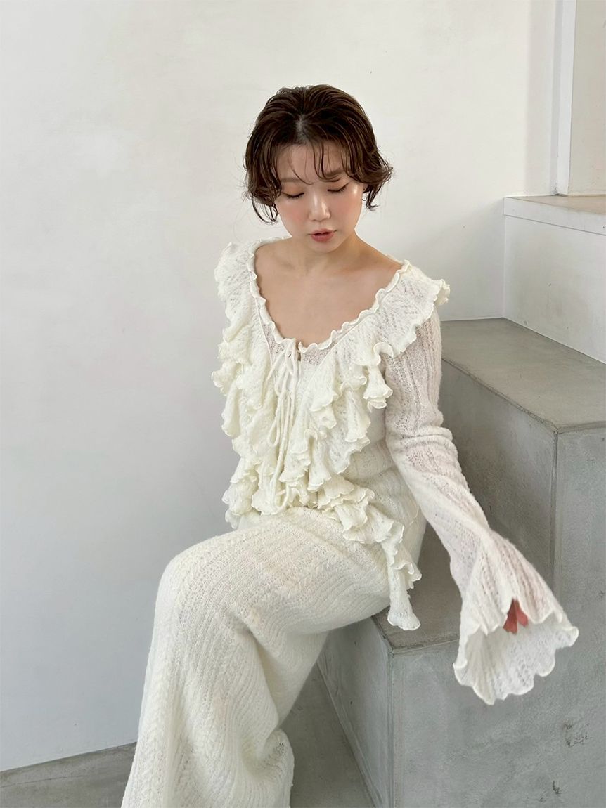 ラッフルデザインニットプルオーバー(ニット)｜トップス｜SNIDEL