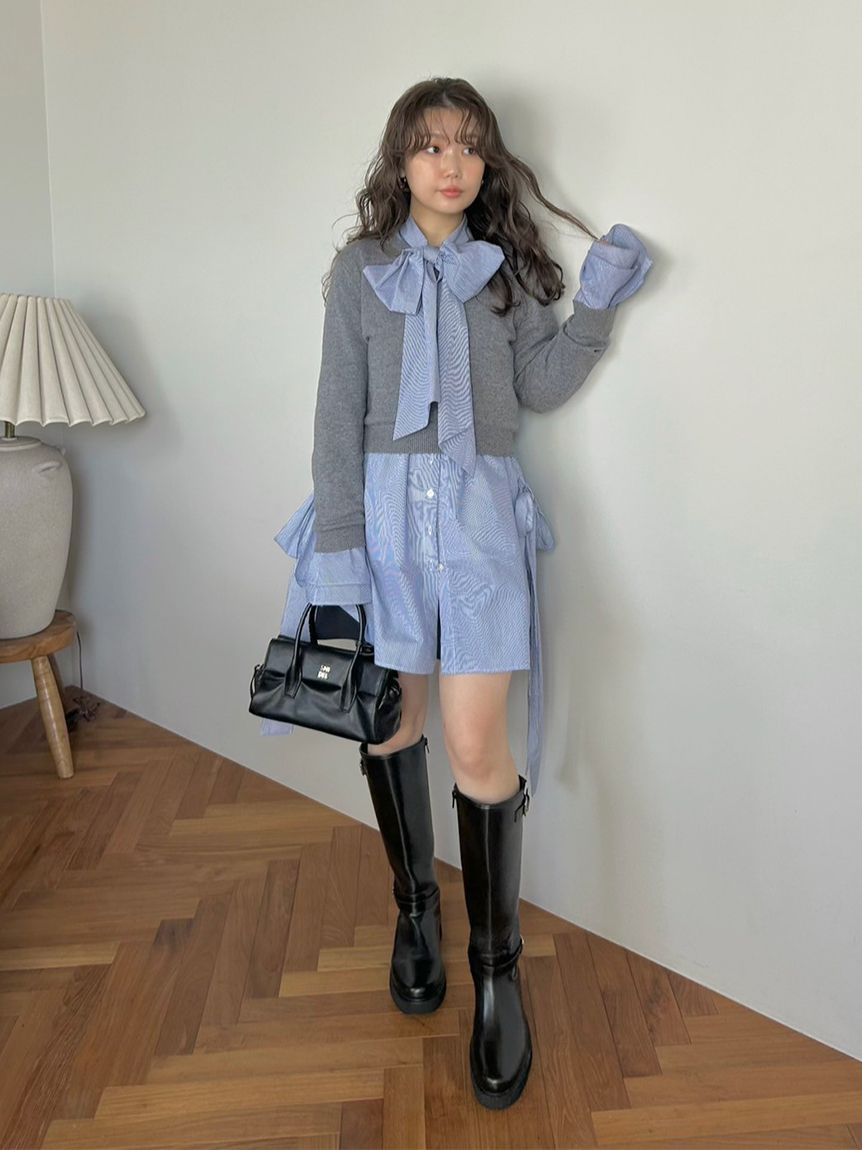 レイヤードボウタイチュニック(ニット)｜トップス｜SNIDEL(スナイデル