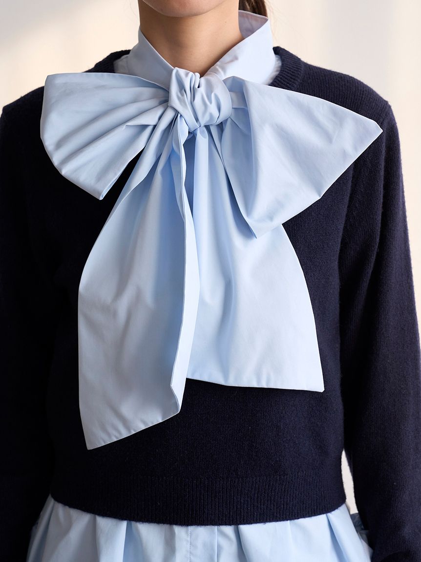 レイヤードボウタイチュニック(ニット)｜トップス｜SNIDEL(スナイデル