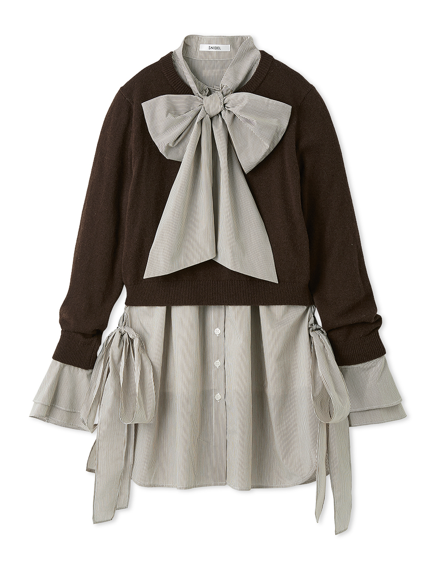 レイヤードボウタイチュニック(チュニック)｜トップス｜SNIDEL