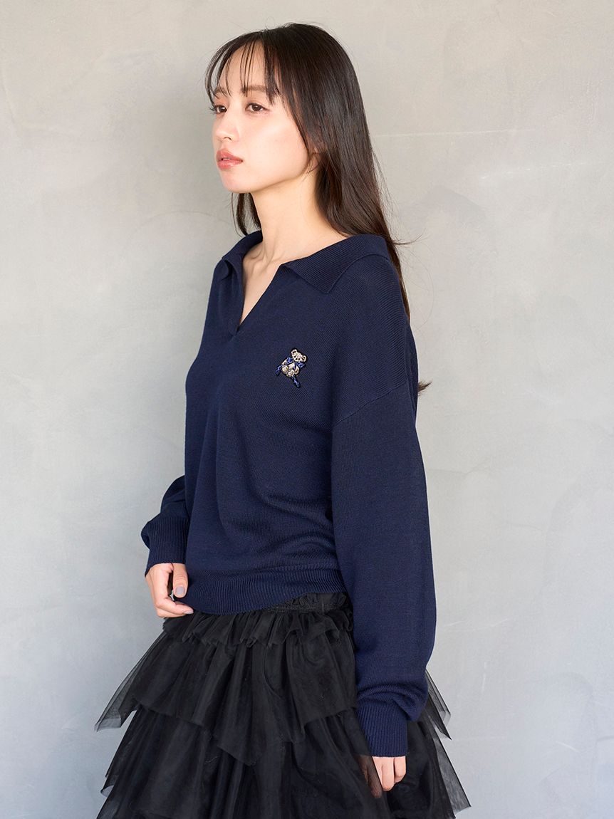 リボンベアスキッパーニットプルオーバー(ニット)｜トップス｜SNIDEL