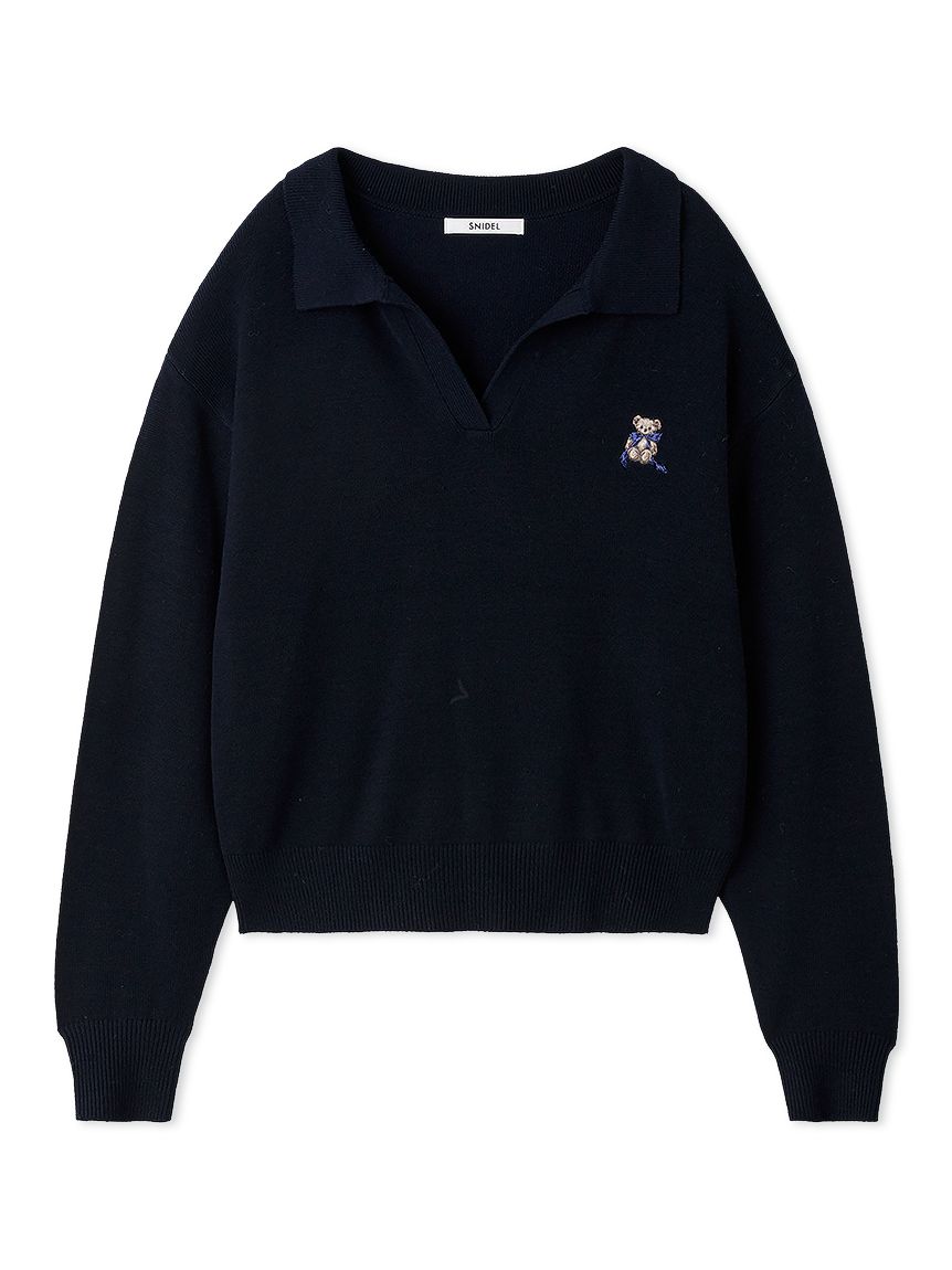 リボンベアスキッパーニットプルオーバー(ニット)｜トップス｜SNIDEL