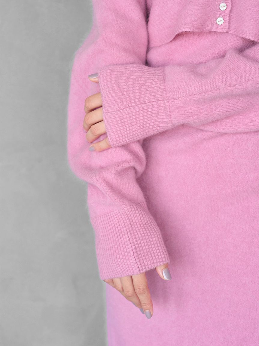 【完売品/極美品】スナイデル クロップドハーフスリーブカーディガン ピンク リブクロップドカーディガン | ファッション通販サイト NUGU