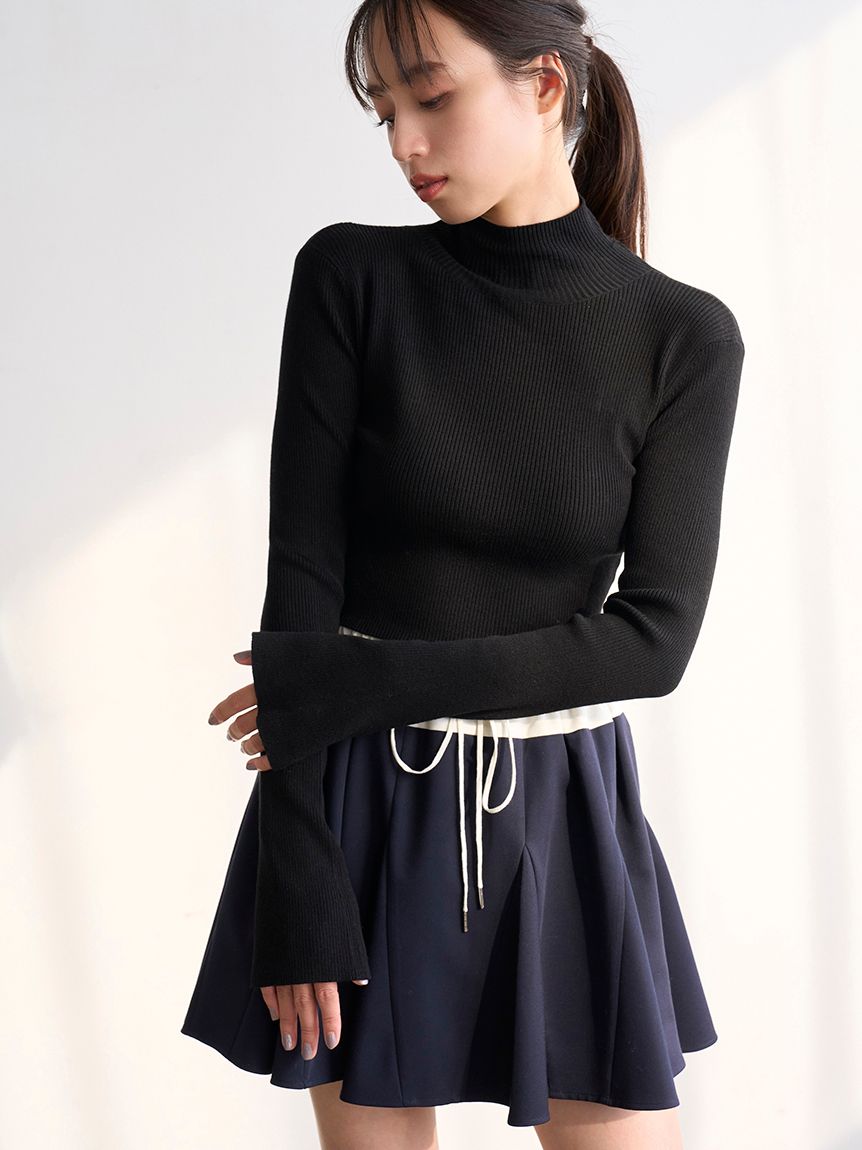 2wayクロップドハイネックプルオーバー(ニット)｜トップス｜SNIDEL