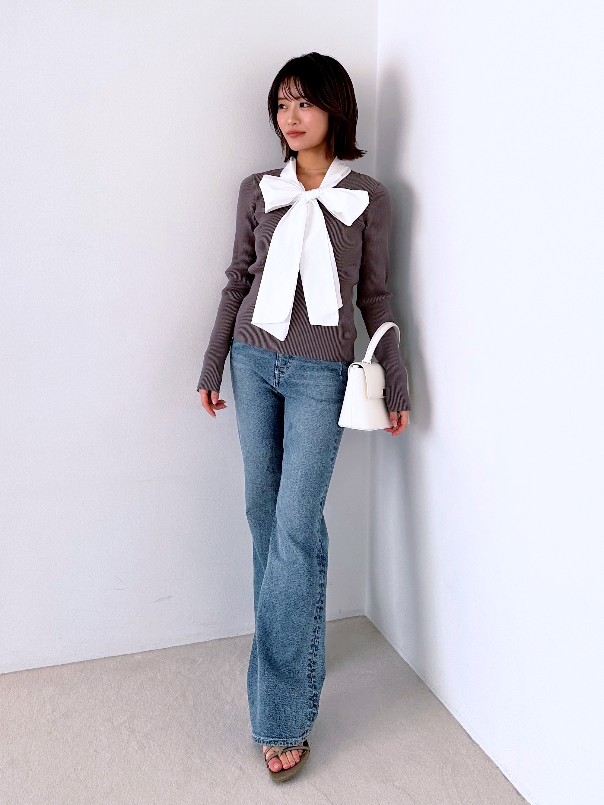 ボウタイニットプルオーバー(ニット)｜トップス｜SNIDEL(スナイデル)の