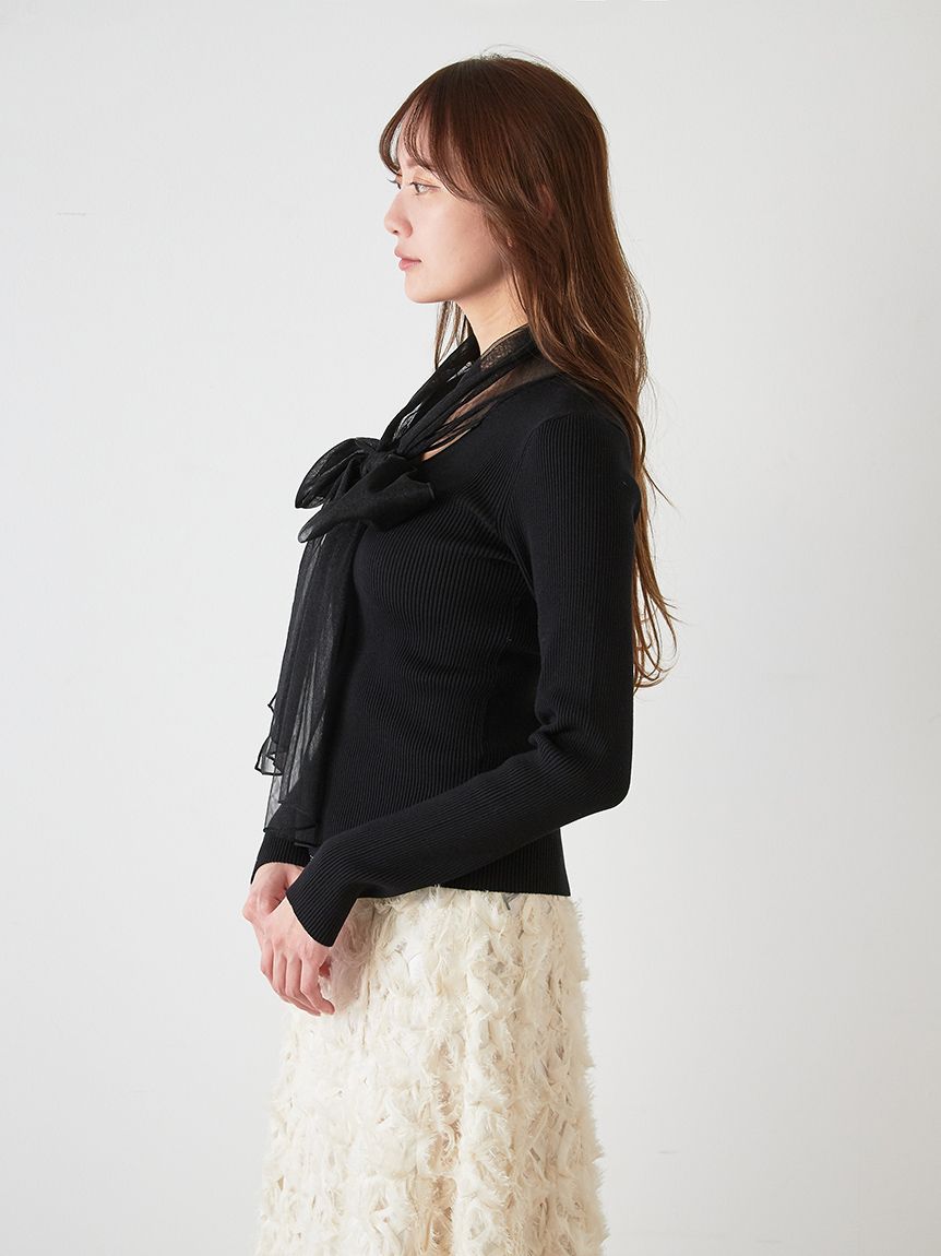 ボウタイニットプルオーバー(ニット)｜トップス｜SNIDEL(スナイデル)の