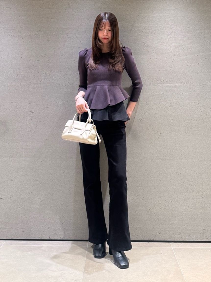 ペプラムアシメニットプルオーバー(ニット)｜トップス｜SNIDEL