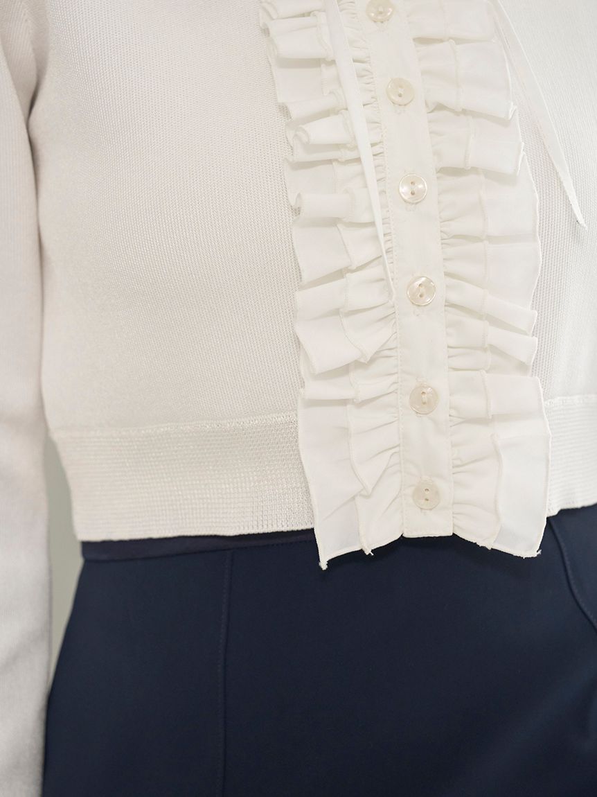 フリルニットカーディガン(カーディガン)｜トップス｜SNIDEL