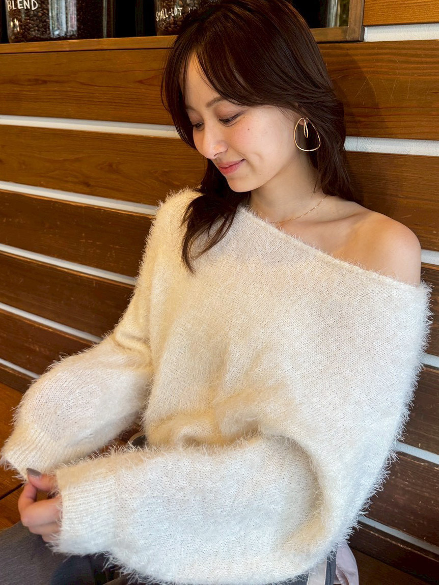 ファーライクニットプルオーバー(ニット)｜トップス｜SNIDEL