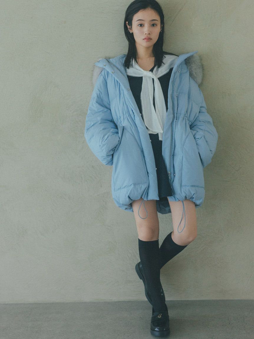 Sustainableスカーフブラウスドッキングプルオーバー(ニット