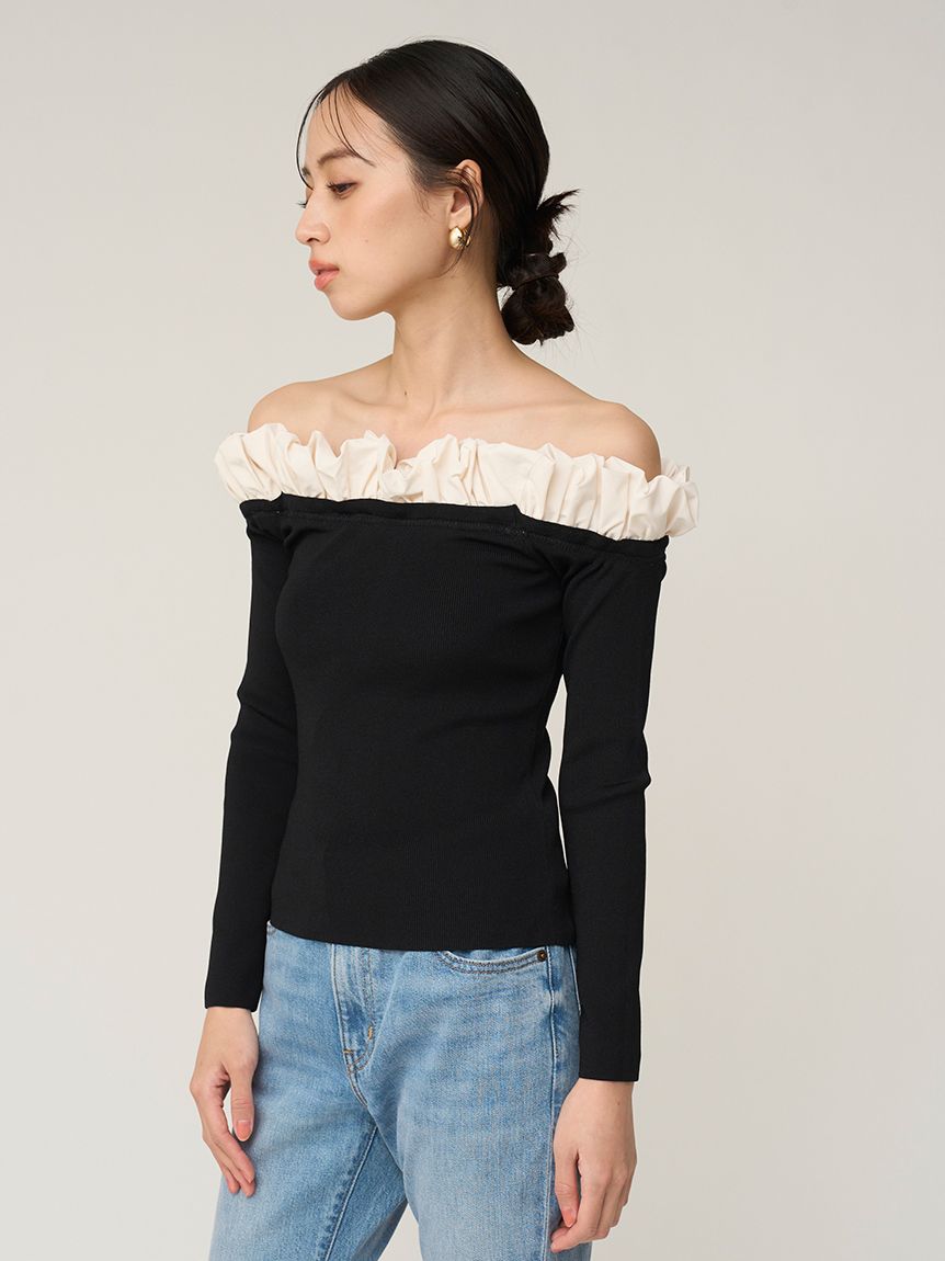 ♡⸝‪⸝‬‪⸝‬♡ ͛ バルーンフリルニットプルオーバー(ニット)｜トップス｜SNIDEL