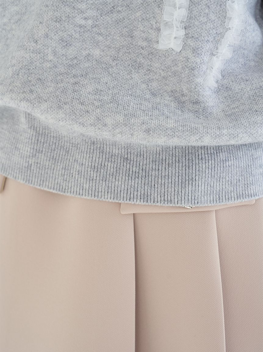 リボンモチーフジャガードニットプルオーバー(ニット)｜トップス