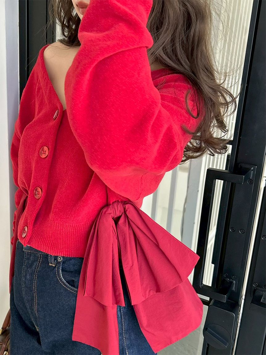 リボンドッキングカーディガン(カーディガン)｜トップス｜SNIDEL