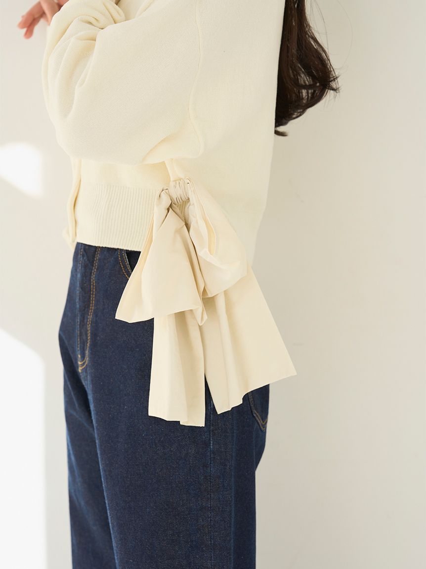 リボンドッキングカーディガン(カーディガン)｜トップス｜SNIDEL