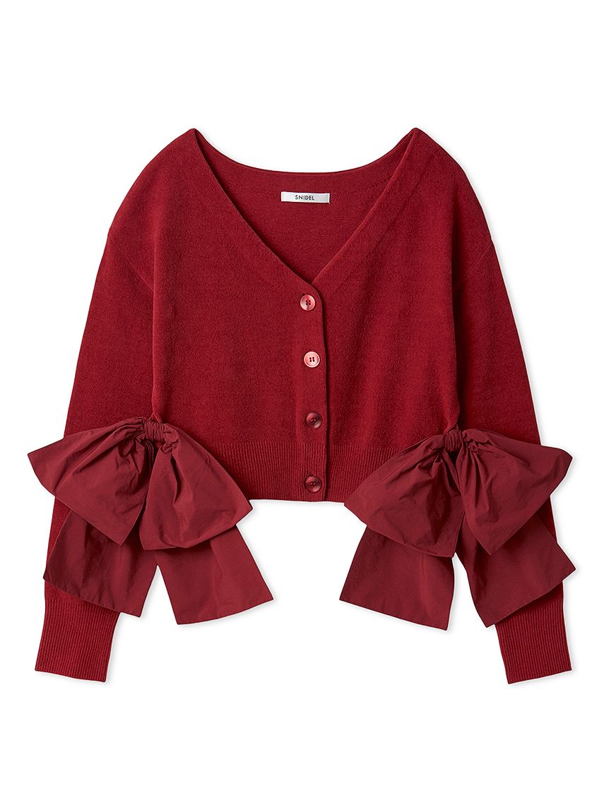 リボンドッキングカーディガン(カーディガン)｜トップス｜SNIDEL