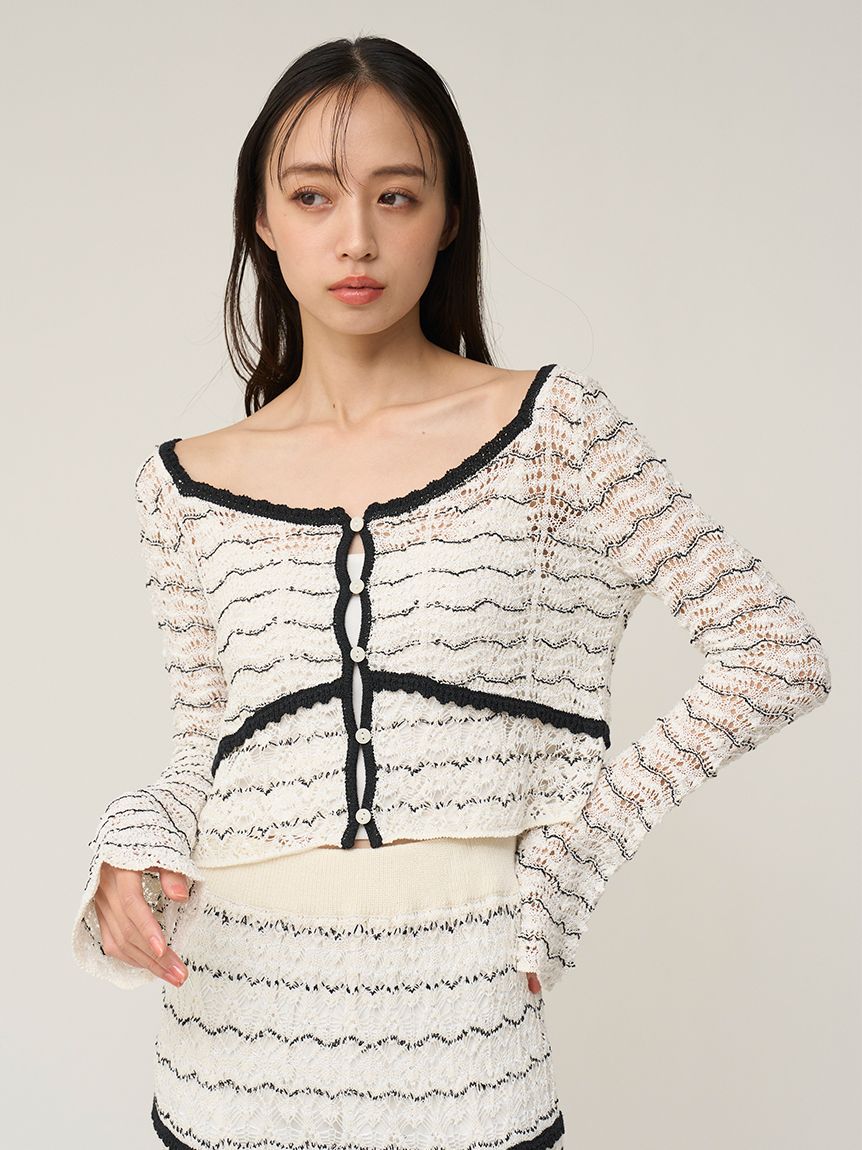 snidel かぎ編みニットトップス SNIDEL - snidel かぎ編みニットトップスの通販 by shop23｜スナイデル